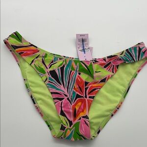 Wild Fable low rise ,high leg, cheeky Vibrant Leaf Print Bikini Bottom